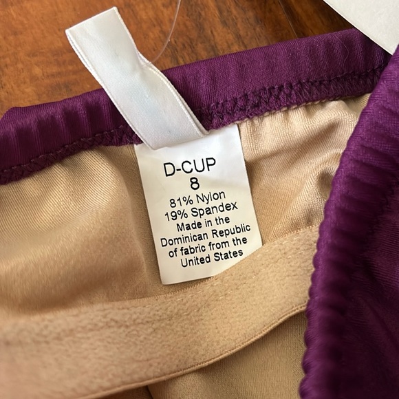J. Crew Purple Halter Strapless D Cup Ruched One Piece - Picture 6 of 6
